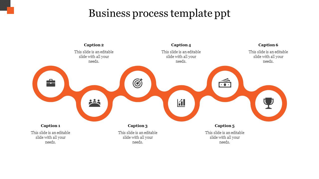 business process template ppt-Orange